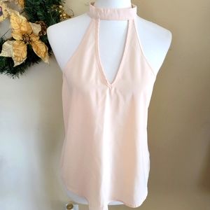 BooHoo Sleeveless Peach Blouse